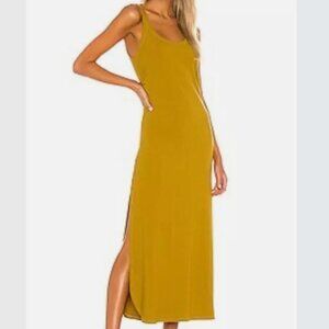 West Organic Rib Tank Dress - Matcha Green